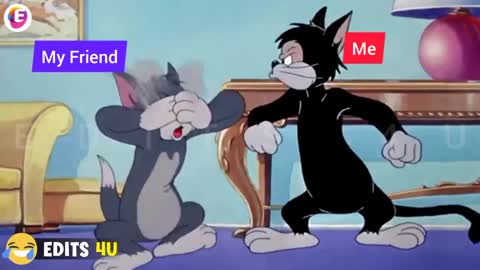 Me and My friend's in front of my crush _ Tom and Jerry Funny Memes _ Edits 4U