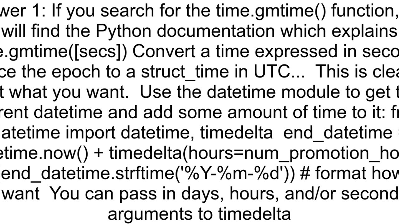 Calculate time in the future and get timestamp from it python