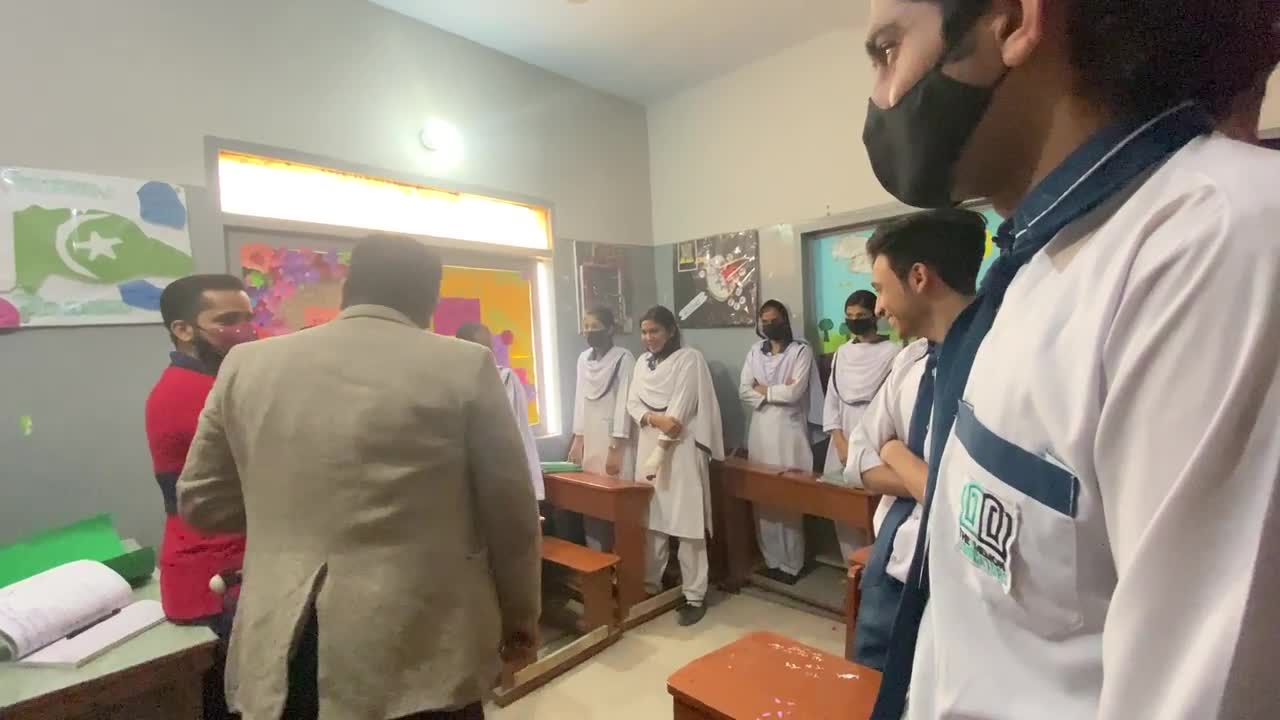 Mr Bean Pakistani visit Class X in The Memon Educators School Near Gulzar-e-Hijri