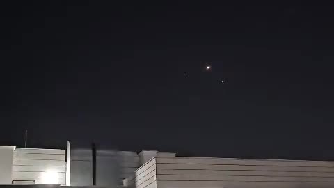 Iron Dome interceptions seen over central Israel. No reports of injuries.