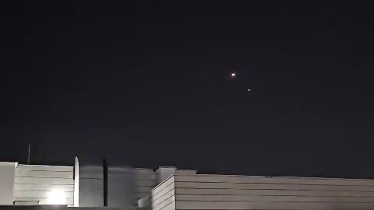 Iron Dome interceptions seen over central Israel. No reports of injuries.