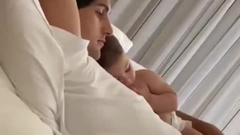 Cute baby 🥰 with dad