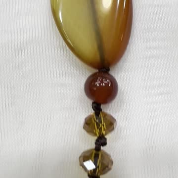 Handmade + Knotting Unique 23” Necklace with Carnelian, Jasper, Agate, Crystals