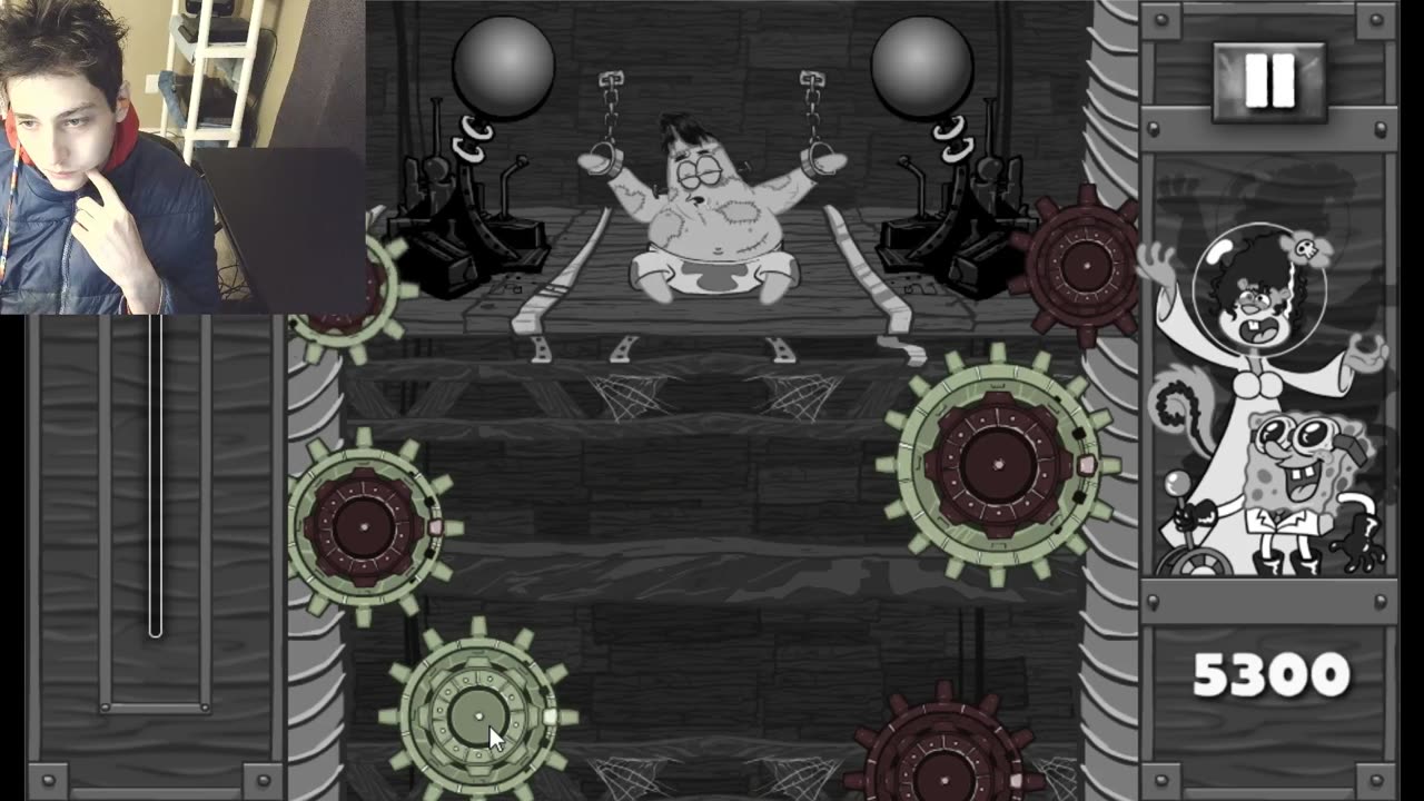 Nickelodeon SpongeBob SquarePants Franken Patrick Video Game Rounds 3-5 Level 1 Walkthrough Gameplay