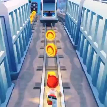 jogando jogo Subway no celular