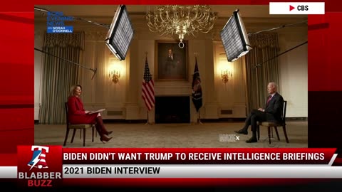 BIden Didn't Want Trump To Receive Intelligence Briefings