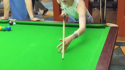 Billiard professional lady