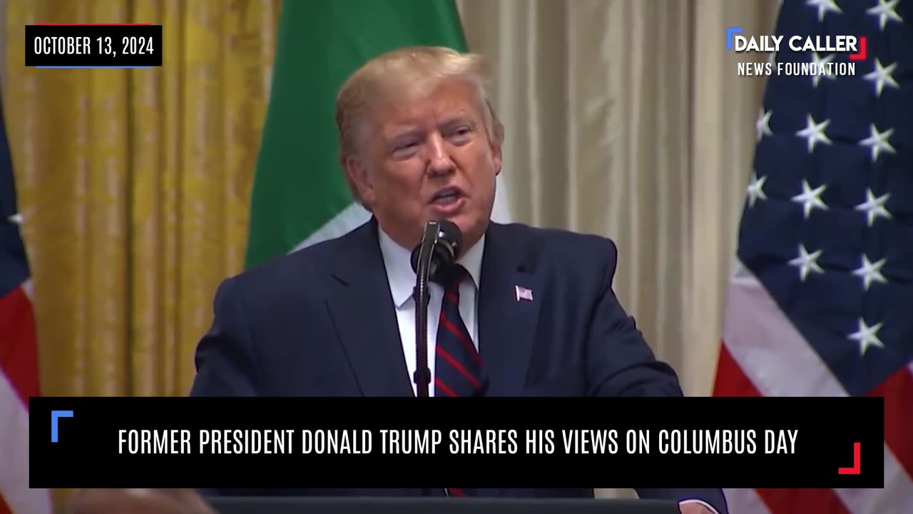 Former President Donald Trump Shares His Views On Columbus Day