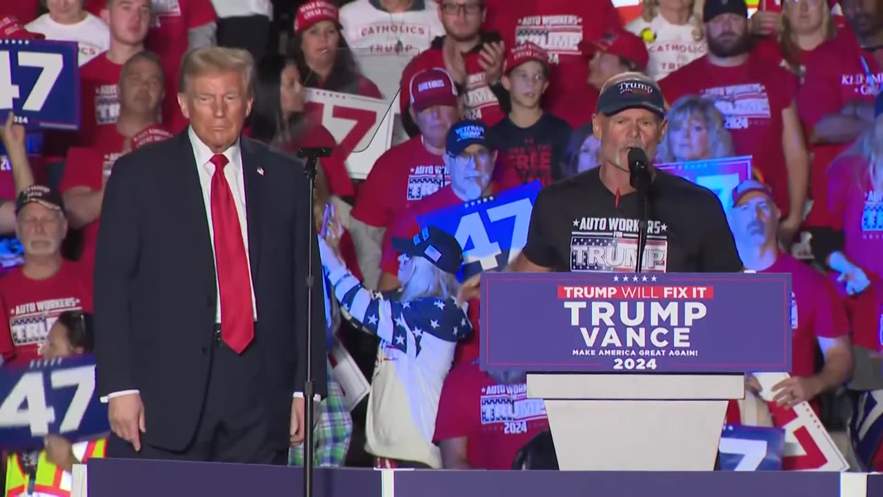 Donald Trump campaigns in Warren, Michigan - November 1, 2024