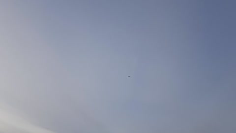Plane in clear sky