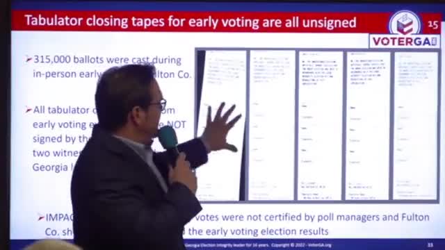 315,000 ballots All closing tapes for early in-person ballots are unsigned