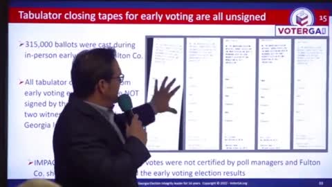 315,000 ballots All closing tapes for early in-person ballots are unsigned