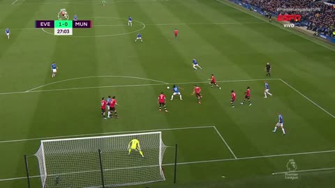 EVERTON 1 X 0 MANCHESTER UNITED GOAL