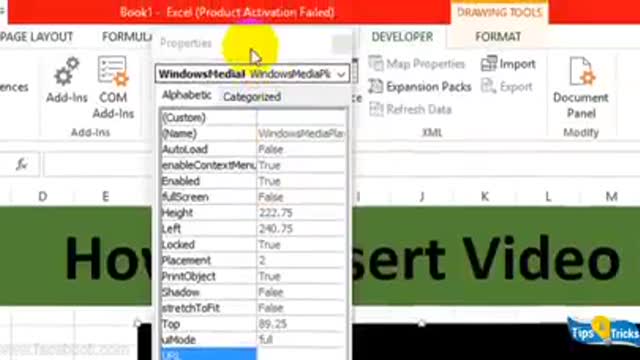 How Insert Video on Excel