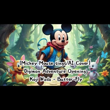 [Mickey Mouse sings/AI Cover] Digimon Adventure Opening Kōji Wada - Butter-Fly