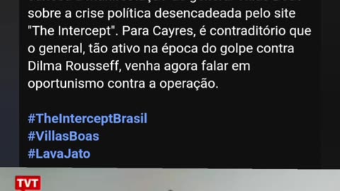 João cayres estranha manifestação do General Villas Bôas.