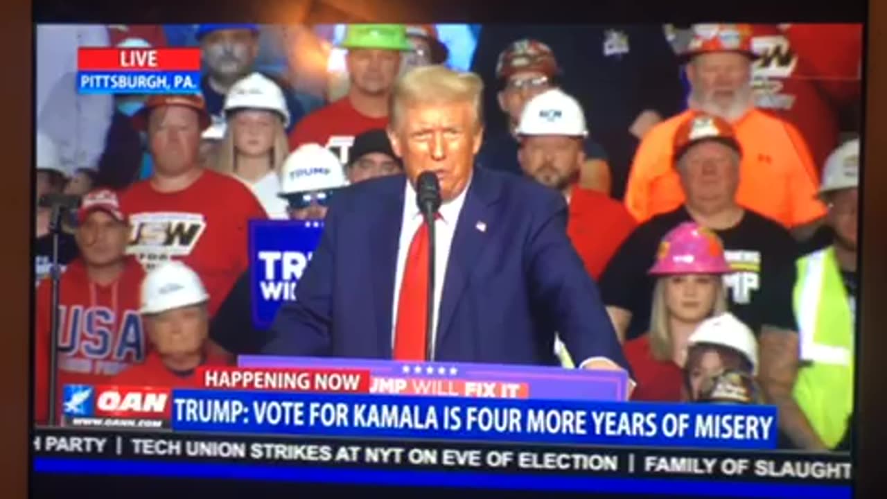 🦅 OAN rally Pittsburgh PA president Donald j trump warned china’s Xi’…(you) buy 1 bbl oil