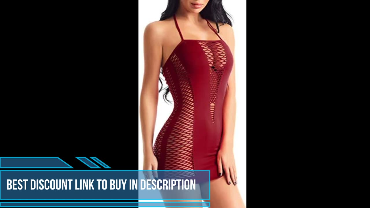 Lingerie Fishnet Seamless Mesh Chemise Babydoll