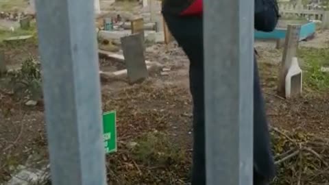 Man filmed destroying graf