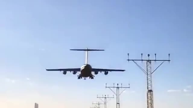 #UKRAINE_ Typical sight near the border of #Poland_Ukraine. US Military planes delivering weapons no
