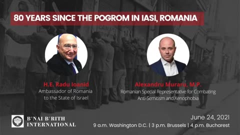 "Pogromul din Iasi" - secta evreiasca B'nai B'rith ataca Romania, cu R. Ioanid si A. Muraru