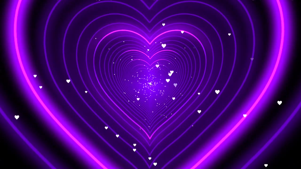 380. Tunnel Background Video Loop💜Purple Heart Background😘