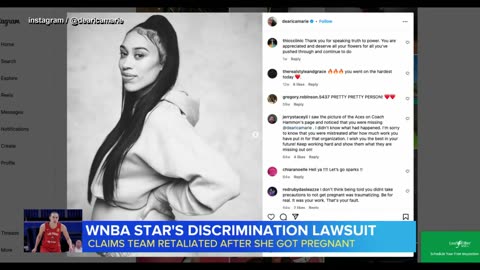 WNBA star sues league and Las Vegas Aces for alleged discrimination