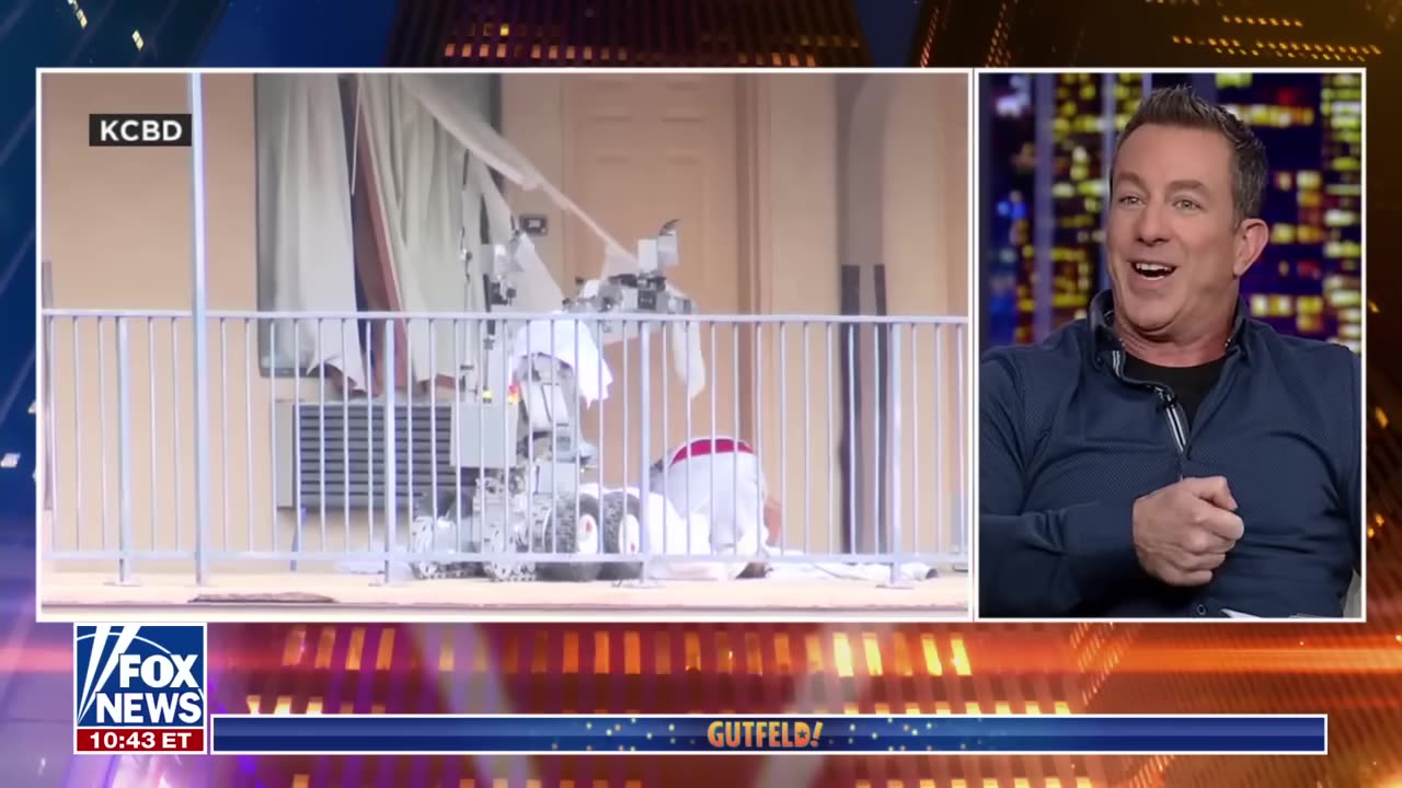 ‘Gutfeld!’ reacts to a robot arresting a man at a Days Inn hotel