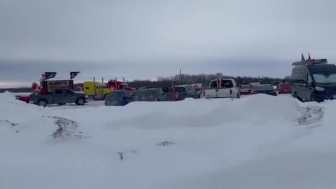 Trucks Regrouping Outside Ottawa