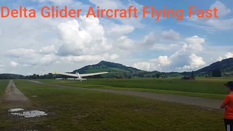 Delta Glider Aircraft Flying Fast