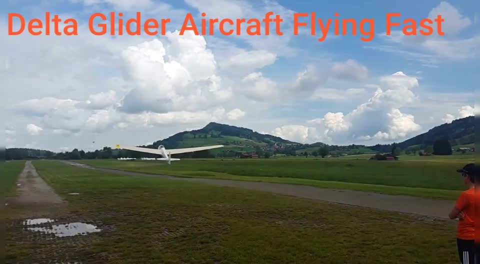 Delta Glider Aircraft Flying Fast