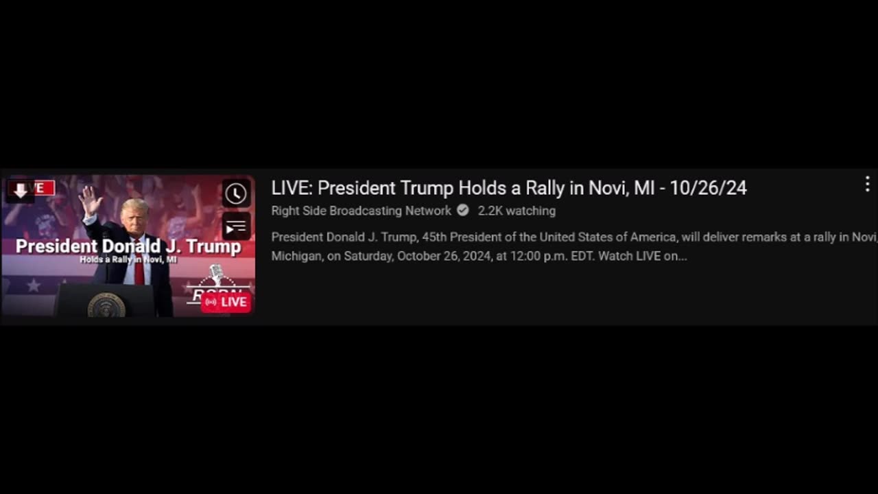 LIVE: President Trump Holds a Rally in Novi, MI - 10/26/24