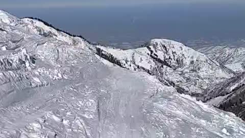 Skiing on the beautiful mountains