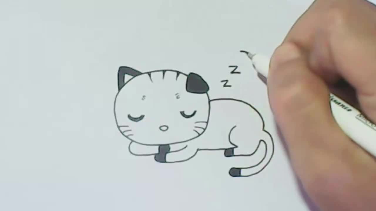 How to drow Cat Cartoon