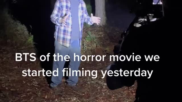 BTS of the horror movie we started filming yesterday