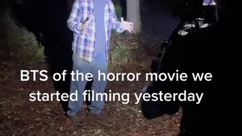 BTS of the horror movie we started filming yesterday