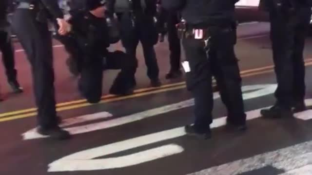 Mercedes AMG Attempts to Run Over Cop in Time Square