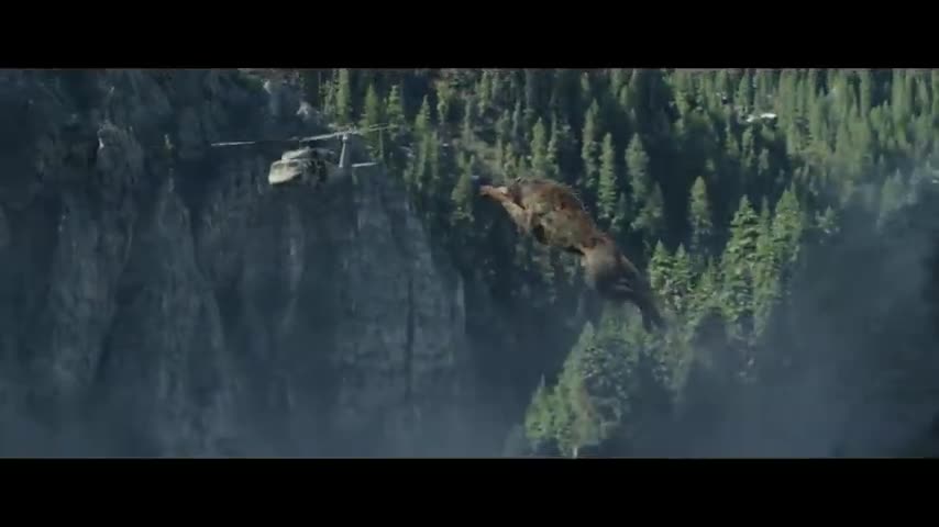 -Giant Wolf Attack Scene - Wolf vs Helicopter - Rampage