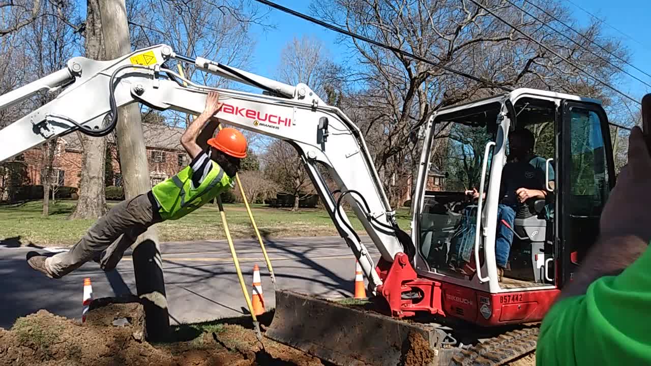 Excavator Challenge riding Nashville Fiber Optic Google Fiber