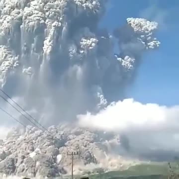 Mount Merapi volcano eruption in Java Indonesia