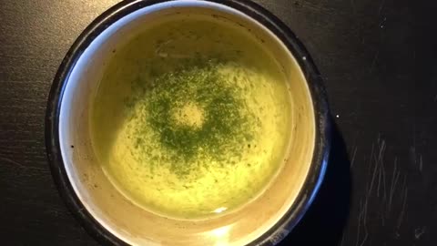 Spinning Tea Grounds Creates Visual Phenomenon