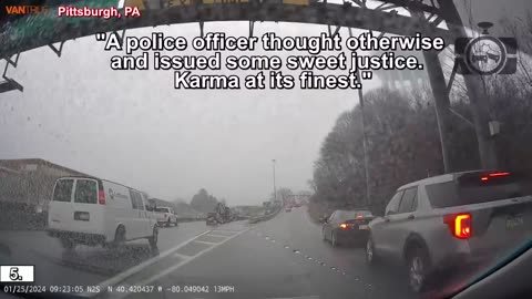 PICKUP TRUCK CRASHES INTO DRIVER THEN BRAKE CHECKS HIM