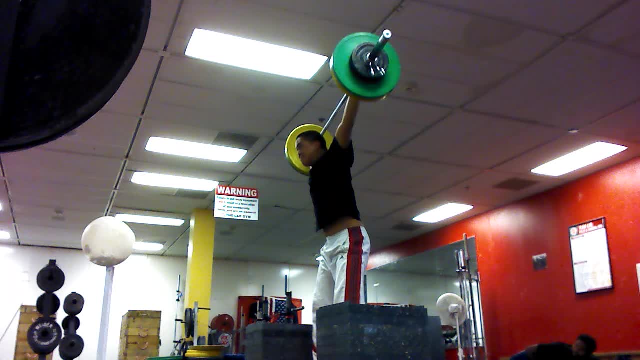 100kg Snatch from Blocks