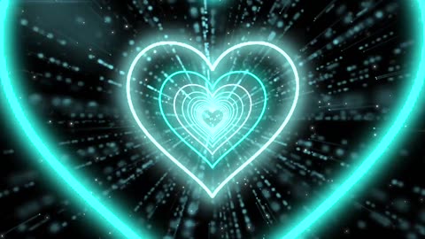 1056. Heart Background💙Love Heart Tunnel Background Video Loop Heart