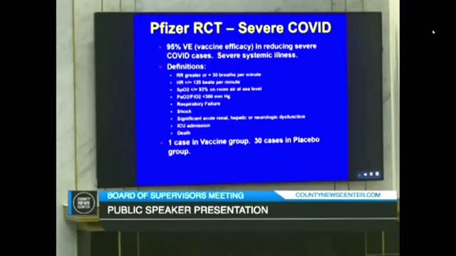 Dr Scott Youngblood explains vaccine adverse reactions to San Diego County Board of Supervisors.