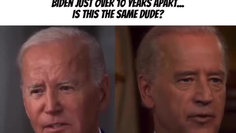 A very weird clip emerges comparing Biden from 2009 to 2022, only just over ten years as apart