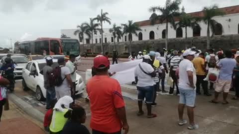 Protesta de vendedores informales llegó al Centro Histórico