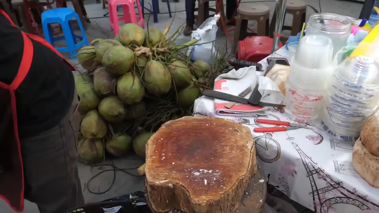 coconut fruit_amazing cutting skills