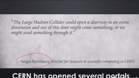Cern opening a Portal actual footage