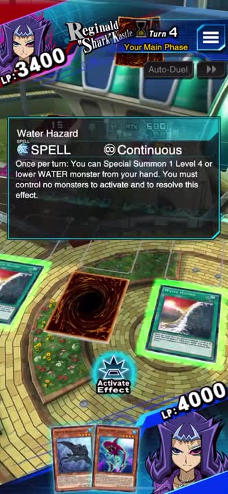 Yu-Gi-Oh! Duel Links - Water Hazard Gameplay (Shark Attack: Numbers Appear! SR Card)